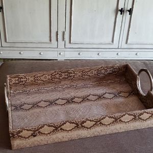 Python Patterned Tray NWOT!
